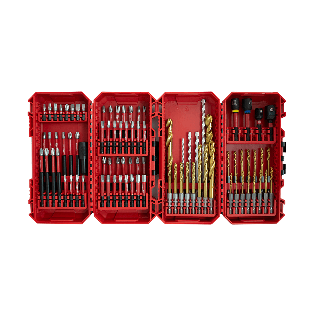 Milwaukee SHOCKWAVE™ 86Pc Drive Kit Comprehensive set - 48325105 - Available at Power Tool Specialists, Carlton, Victoria, Australia.