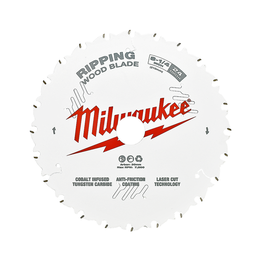 Milwaukee 8-1/4" 210mm 24T RIPPING Blade - 48408820 - Available at Power Tool Specialists, Carlton, Victoria, Australia.