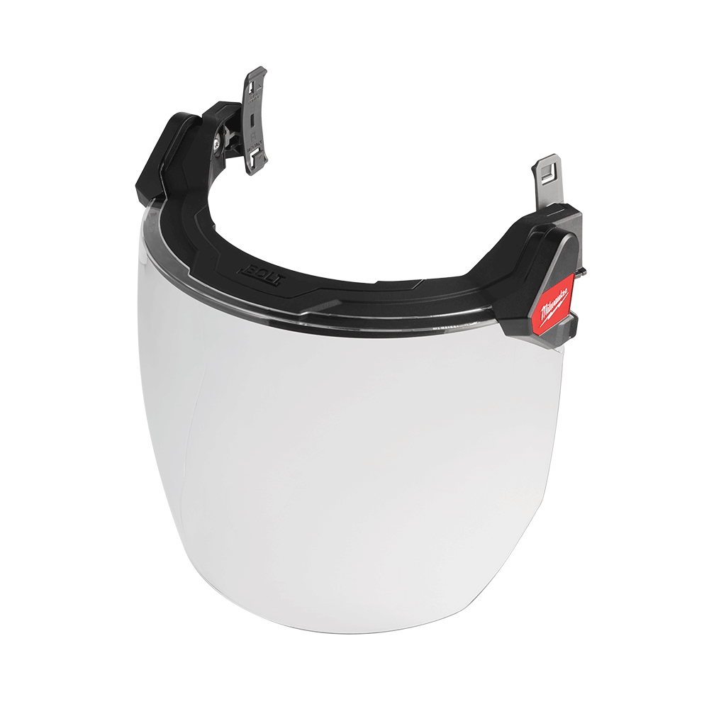 Milwaukee BOLT Full Face Face Shield Universal 1 Pack - Clear - 48731420A - Available at Power Tool Specialists, Carlton, Victoria, Australia.