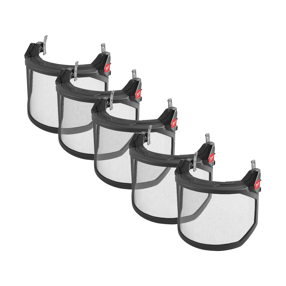 Milwaukee BOLT Full Face Shield Universal Replacement 5 Pack - Mesh - 48731432A - Available at Power Tool Specialists, Carlton, Victoria, Australia.