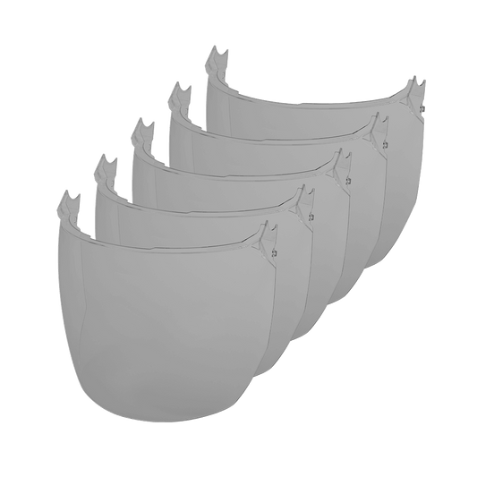 Milwaukee BOLT Full Face Shield Universal Replacement Lens 5 Pack - Grey - 48731442A - Available at Power Tool Specialists, Carlton, Victoria, Australia.