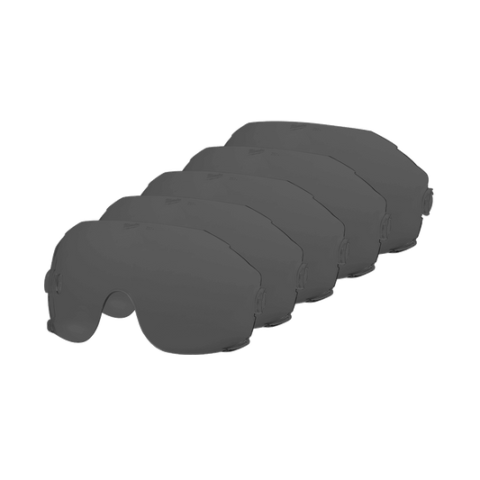 Milwaukee BOLT Visor Universal Replacement Lens 5 Pack - Tinted - 48731452A - Available at Power Tool Specialists, Carlton, Victoria, Australia.