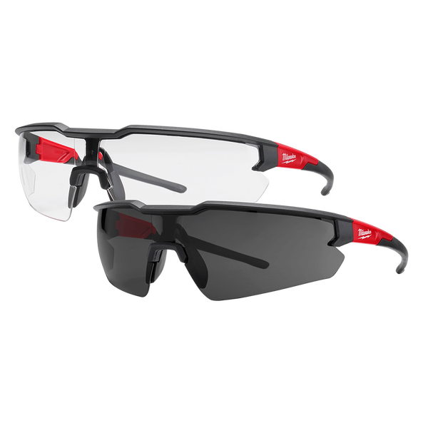 Milwaukee MIL 2PK CLEAR/TINTED SAFETY GLASSES GEN2 - 48732901P - Available at Power Tool Specialists, Carlton, Victoria, Australia.