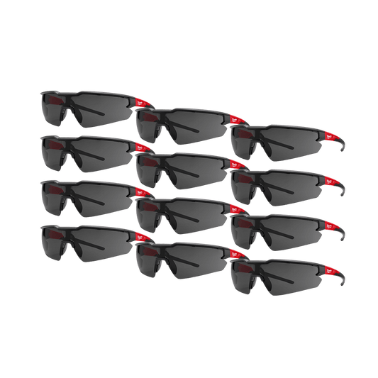 Milwaukee Safety Glasses 12 Pack - Tinted - 48732906A - Available at Power Tool Specialists, Carlton, Victoria, Australia.