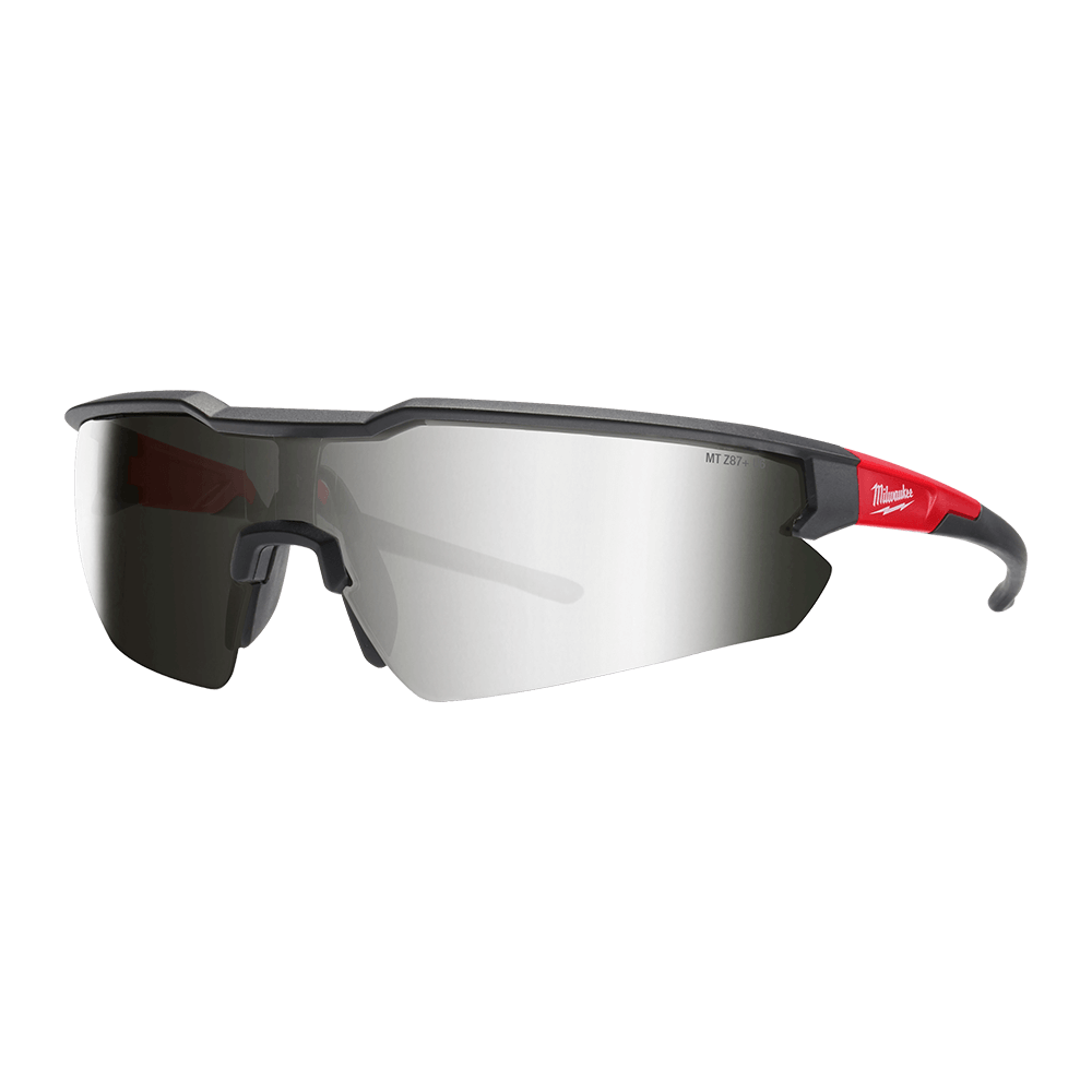 Milwaukee Safety Glasses 1 Pack - Silver Mirror - 48732946 - Available at Power Tool Specialists, Carlton, Victoria, Australia.