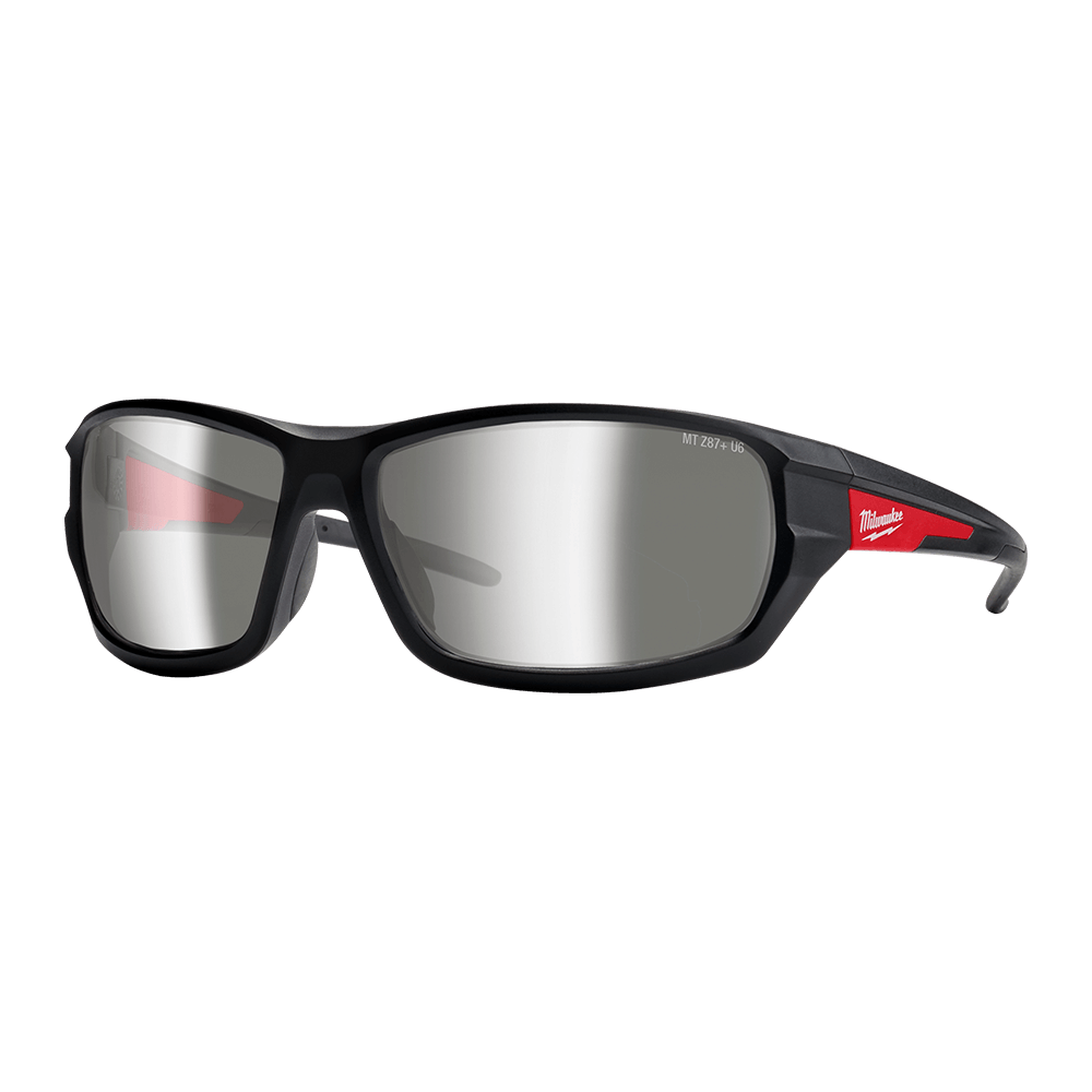 Milwaukee Performance Safety Glasses 1 Pack - Silver Mirror - 48732948 - Available at Power Tool Specialists, Carlton, Victoria, Australia.