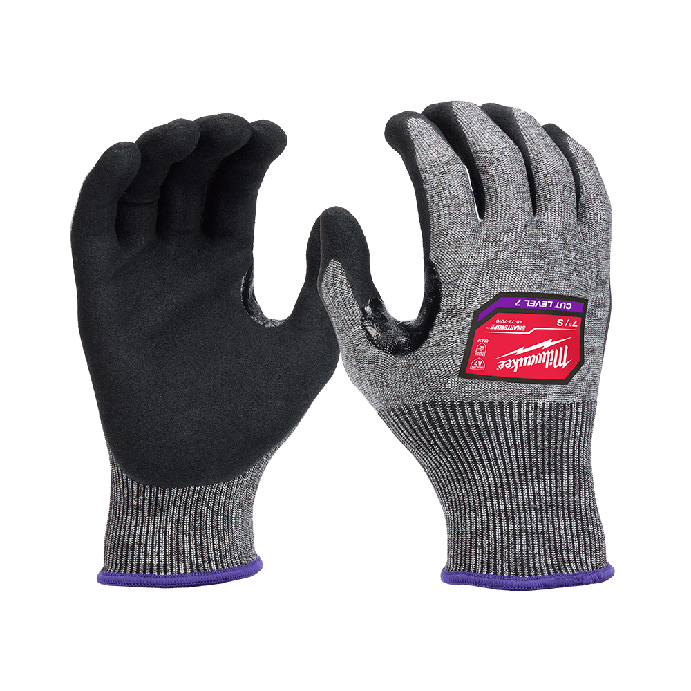 Milwaukee Cut 7(F) High Dexterity Nitrile Dipped Gloves 1 Pack - S - 48737010 - Available at Power Tool Specialists, Carlton, Victoria, Australia.