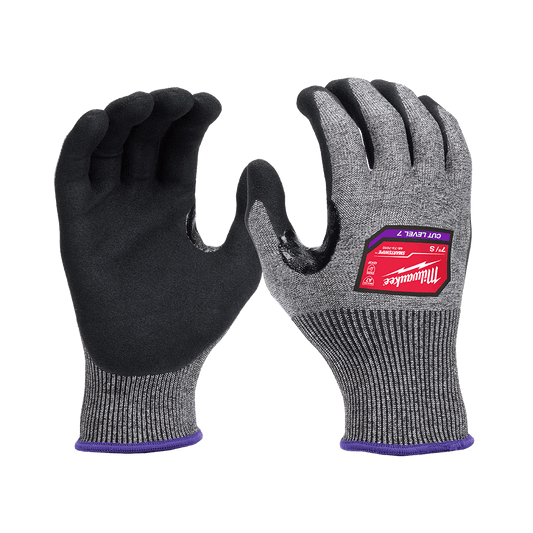 Milwaukee Cut 7(F) High Dexterity Nitrile Dipped Gloves 1 Pack - L - 48737012 - Available at Power Tool Specialists, Carlton, Victoria, Australia.