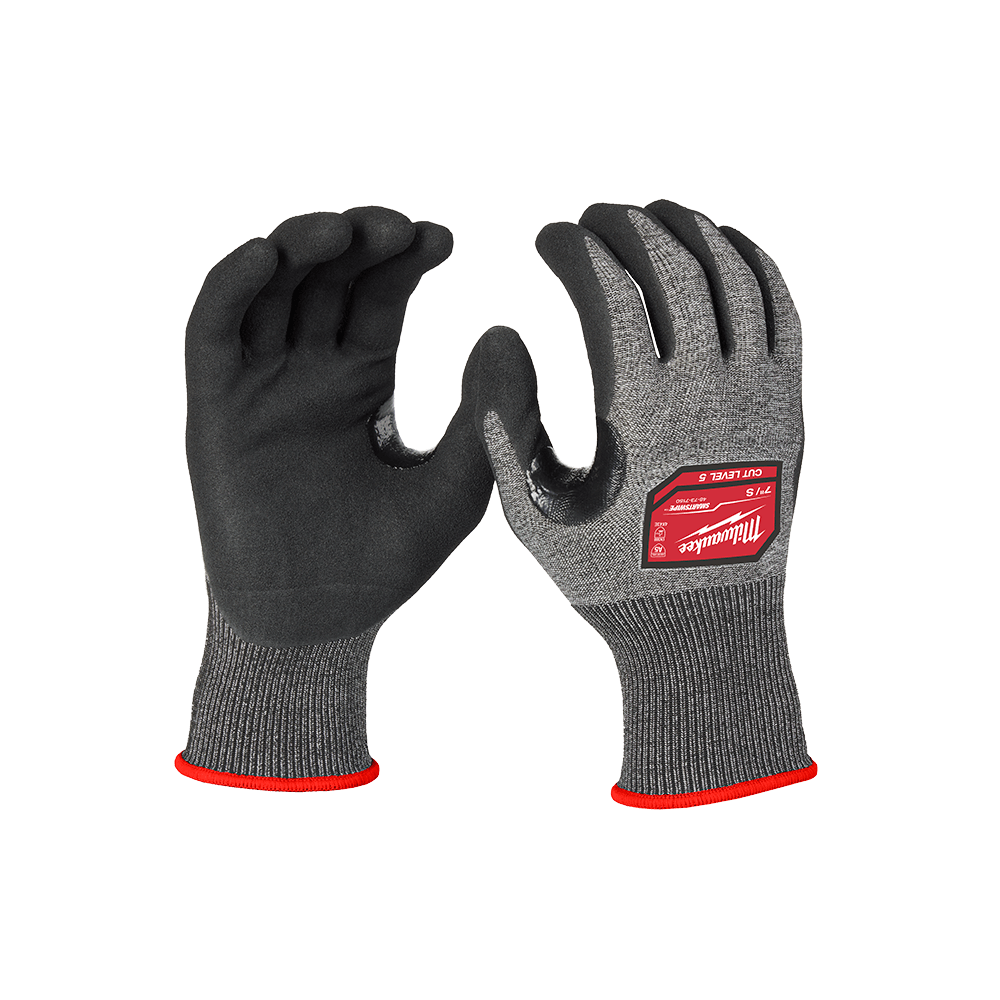 Milwaukee Cut 5(E) High Dexterity Nitrile Dipped Gloves 1 Pack - L - 48737152 - Available at Power Tool Specialists, Carlton, Victoria, Australia.