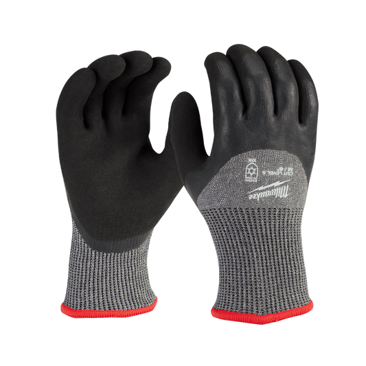 Milwaukee Cut 5(E) Winter Insulated Latex Double Dipped Gloves 1 Pack - XXL - 48737954 - Available at Power Tool Specialists, Carlton, Victoria, Australia.