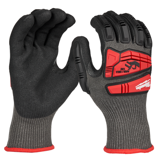Milwaukee Impact Cut 5(E) Nitrile Dipped Gloves 1 Pack - S - 48738150 - Available at Power Tool Specialists, Carlton, Victoria, Australia.