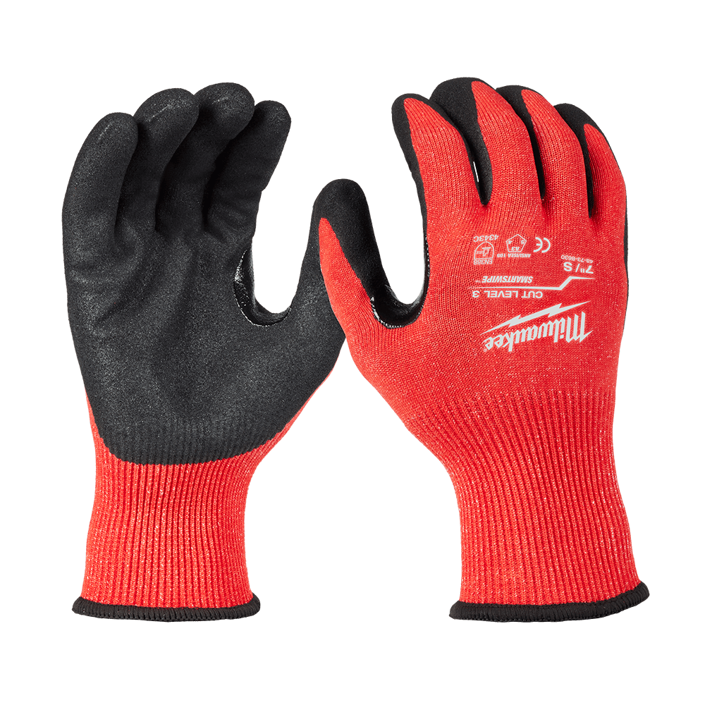 Milwaukee Cut 3(C) Nitrile Dipped Gloves 1 Pack - L - 48738632 - Available at Power Tool Specialists, Carlton, Victoria, Australia.