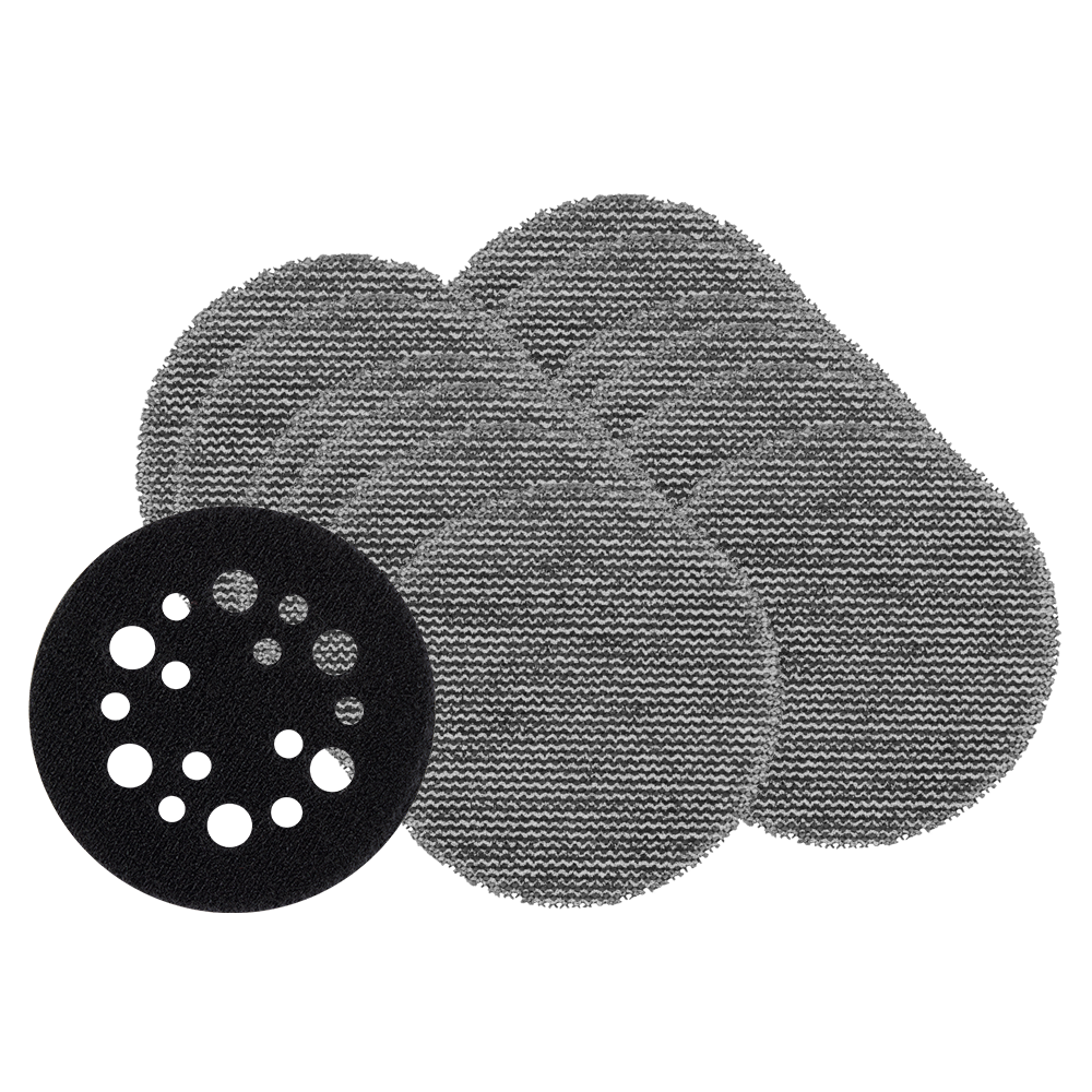 Milwaukee 75mm (3") 80 Grit POWERGRID™ H&L Mesh sanding discs 12PK + Pad Saver (fits M12FSDR75) - 48806080 - Available at Power Tool Specialists, Carlton, Victoria, Australia.