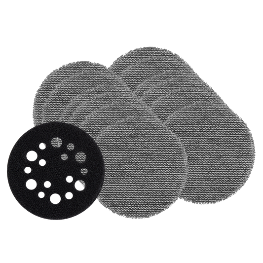 Milwaukee 75mm (3") 80 Grit POWERGRID™ H&L Mesh sanding discs 12PK + Pad Saver (fits M12FSDR75) - 48806080 - Available at Power Tool Specialists, Carlton, Victoria, Australia.