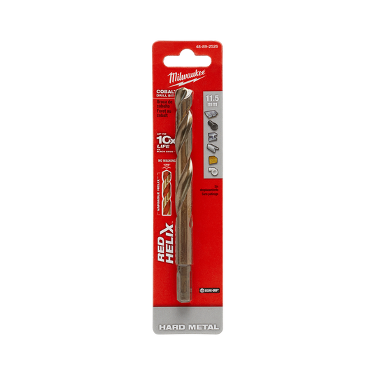 Milwaukee RED HELIX™ Cobalt Drill Bit 11.5mm - 48892526 - Available at Power Tool Specialists, Carlton, Victoria, Australia.