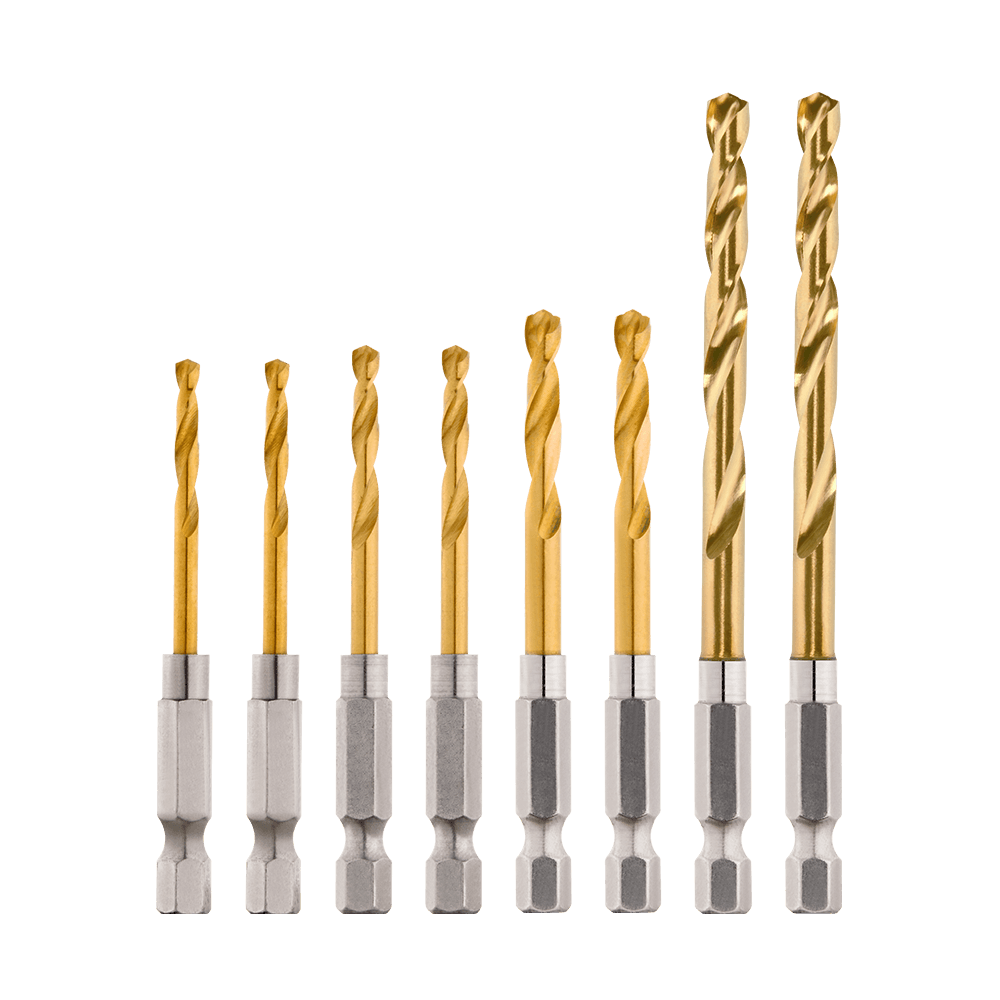 Milwaukee SHOCKWAVE™ Red Helix Titanium Drill Bit Rivet Size Set 8 Pack
2 x 3mm, 2 x 3.2mm, 2 x 4.2mm, 2 x 4.8mm - 48894868 - Available at Power Tool Specialists, Carlton, Victoria, Australia.