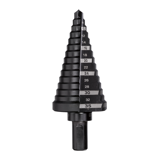 Milwaukee Jam-Free Step Drillc 6-35mm 15 Hole - 48899335 - Available at Power Tool Specialists, Carlton, Victoria, Australia.