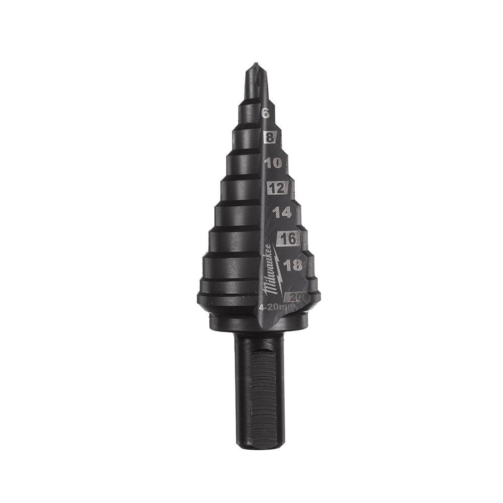 Milwaukee Cobalt AlCrN Step Drill Bit 4-20mm - 48899372 - Available at Power Tool Specialists, Carlton, Victoria, Australia.