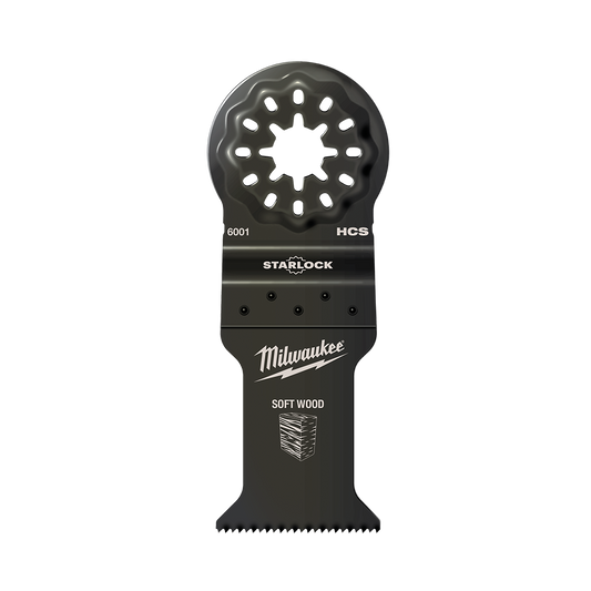 Milwaukee 35mm WOOD HCS BLADE, 1PK STARLOCK - 48906001 - Available at Power Tool Specialists, Carlton, Victoria, Australia.