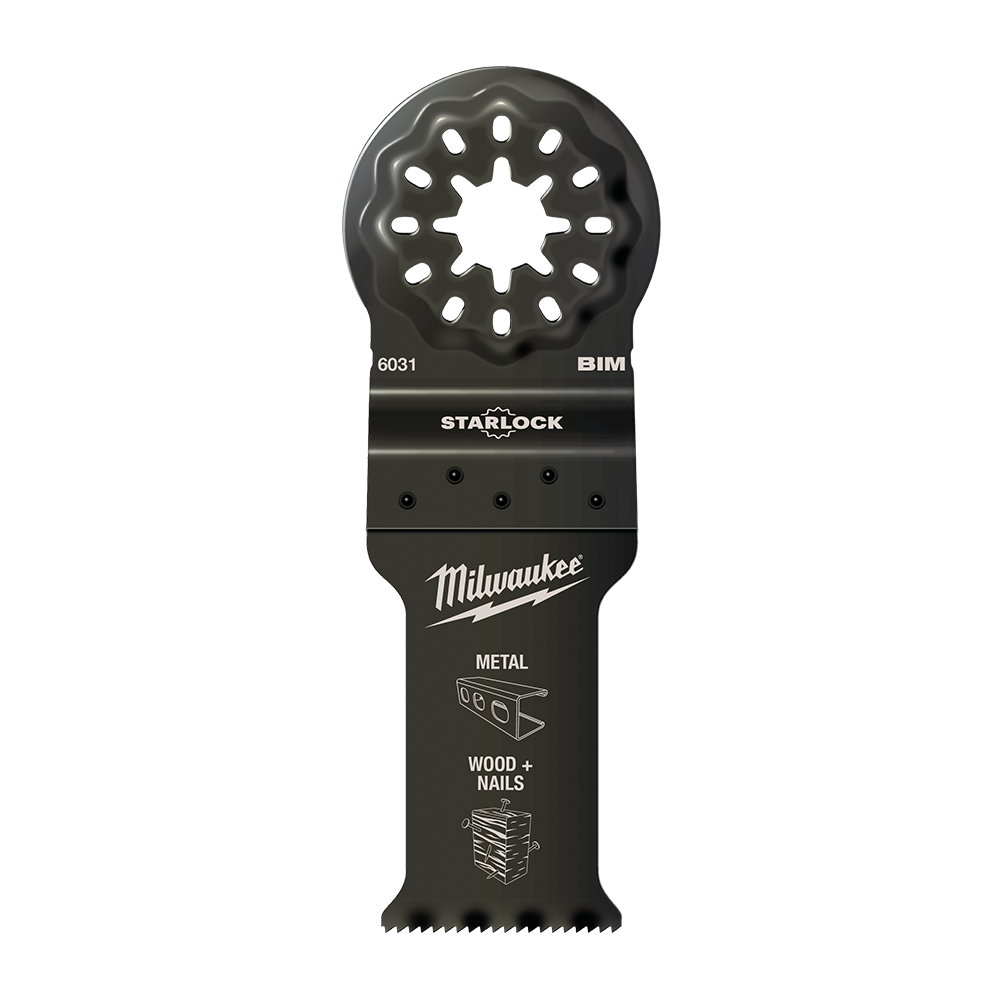 Milwaukee 28mm METAL BIM BLADE, 1PK STARLOCK  - 48906031 - Available at Power Tool Specialists, Carlton, Victoria, Australia.