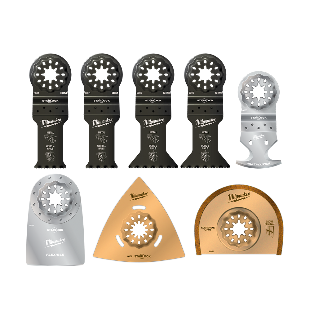 Milwaukee STARLOCK 8PC Renovation Kit - 48906088 - Available at Power Tool Specialists, Carlton, Victoria, Australia.