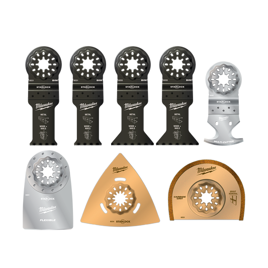 Milwaukee STARLOCK 8PC Renovation Kit - 48906088 - Available at Power Tool Specialists, Carlton, Victoria, Australia.