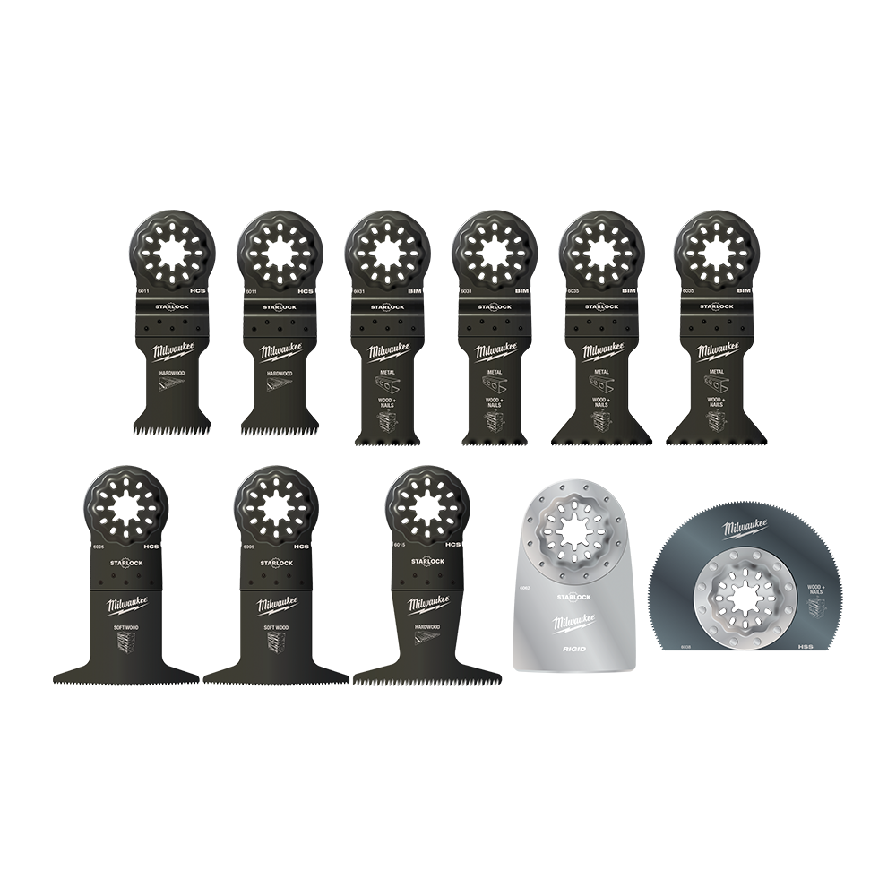 Milwaukee STARLOCK 11PC GENERAL Kit - 48906090 - Available at Power Tool Specialists, Carlton, Victoria, Australia.