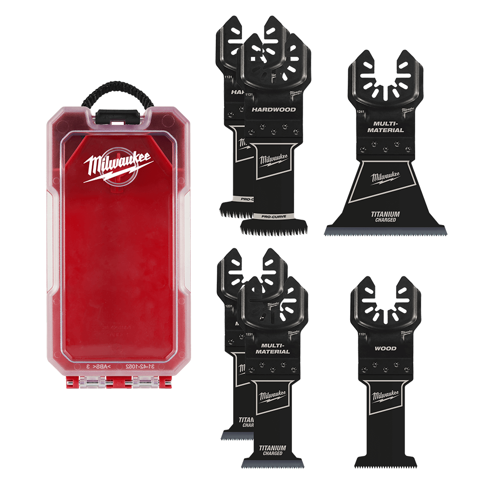 Milwaukee Open-Lok™ 6PC Multi Tool Blade Set - 49109112 - Available at Power Tool Specialists, Carlton, Victoria, Australia.