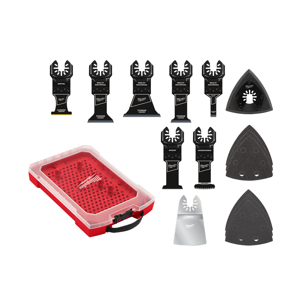 Milwaukee OPEN-LOK™ 15PC Multi-Tool Blade Set - 49109114 - Available at Power Tool Specialists, Carlton, Victoria, Australia.