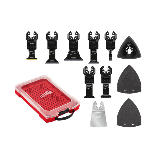 Milwaukee OPEN-LOK™ 15PC Multi-Tool Blade Set - 49109114 - Available at Power Tool Specialists, Carlton, Victoria, Australia.