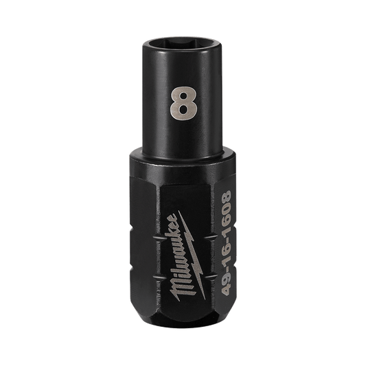 Milwaukee M12 FUEL™ INSIDER 8mm Pass-Through Ratchet Socket Insert (ACCESSORY) - 49161608 - Available at Power Tool Specialists, Carlton, Victoria, Australia.