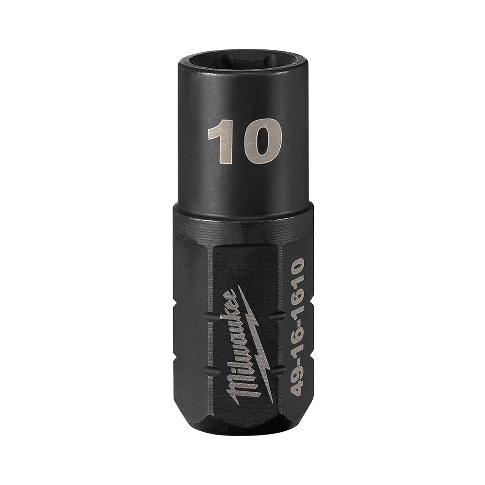 Milwaukee M12 FUEL™ INSIDER 10mm Pass-Through Ratchet Socket Insert (ACCESSORY) - 49161610 - Available at Power Tool Specialists, Carlton, Victoria, Australia.