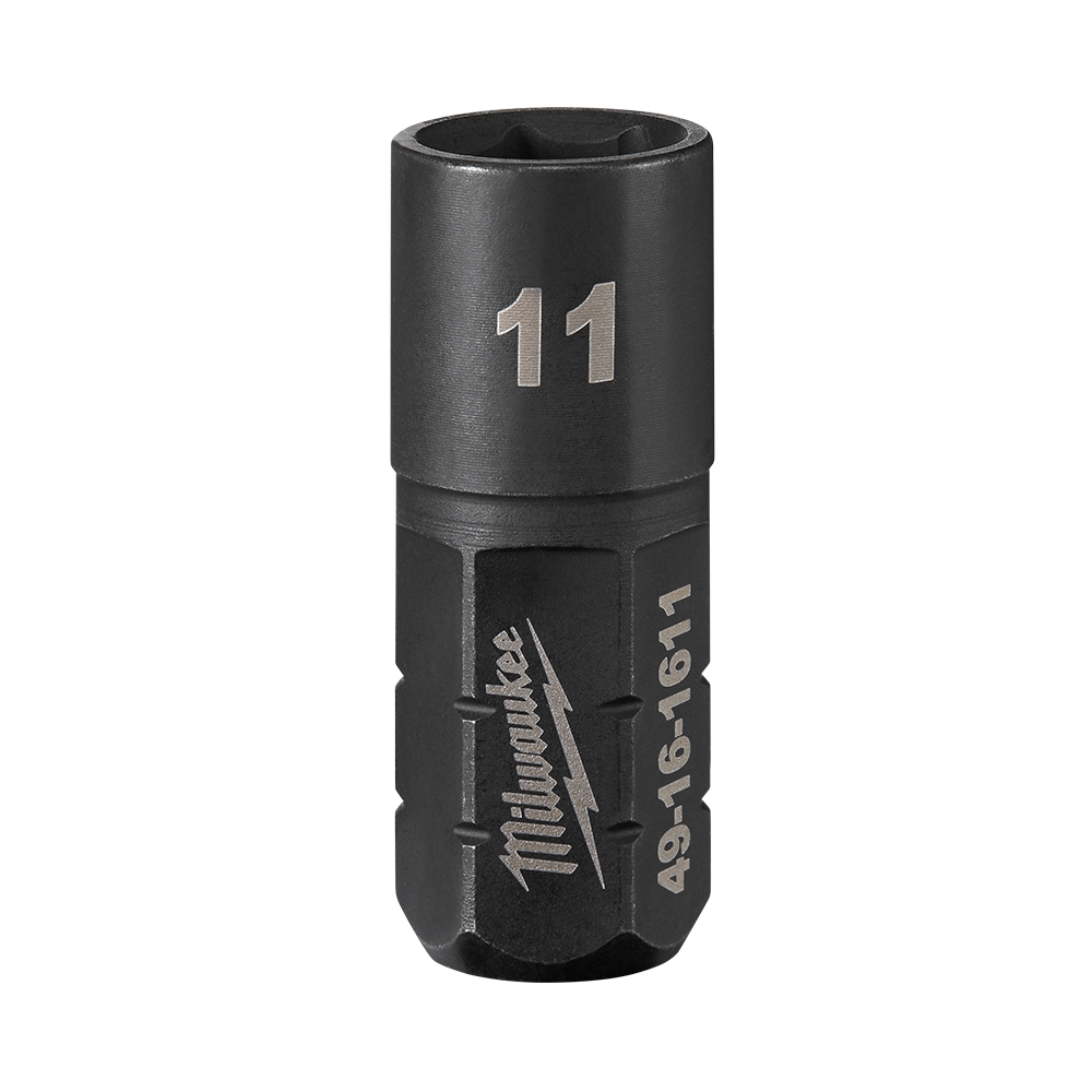 Milwaukee M12 FUEL™ INSIDER 11mm Pass-Through Ratchet Socket Insert (ACCESSORY) - 49161611 - Available at Power Tool Specialists, Carlton, Victoria, Australia.