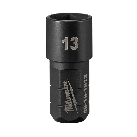 Milwaukee M12 FUEL™ INSIDER 13mm Pass-Through Ratchet Socket Insert (ACCESSORY) - 49161613 - Available at Power Tool Specialists, Carlton, Victoria, Australia.