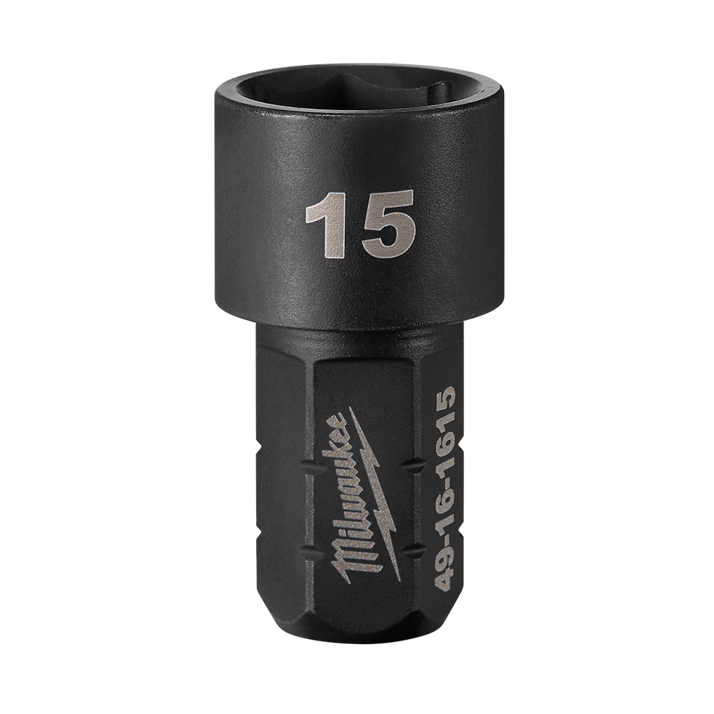Milwaukee M12 FUEL™ INSIDER 15mm Pass-Through Ratchet Socket Insert (ACCESSORY) - 49161615 - Available at Power Tool Specialists, Carlton, Victoria, Australia.