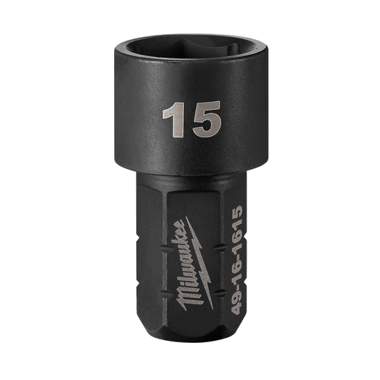 Milwaukee M12 FUEL™ INSIDER 15mm Pass-Through Ratchet Socket Insert (ACCESSORY) - 49161615 - Available at Power Tool Specialists, Carlton, Victoria, Australia.