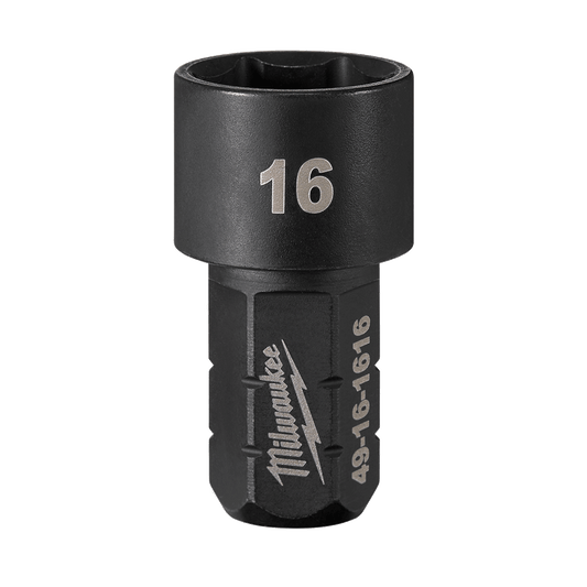 Milwaukee M12 FUEL™ INSIDER 16mm Pass-Through Ratchet Socket Insert (ACCESSORY) - 49161616 - Available at Power Tool Specialists, Carlton, Victoria, Australia.
