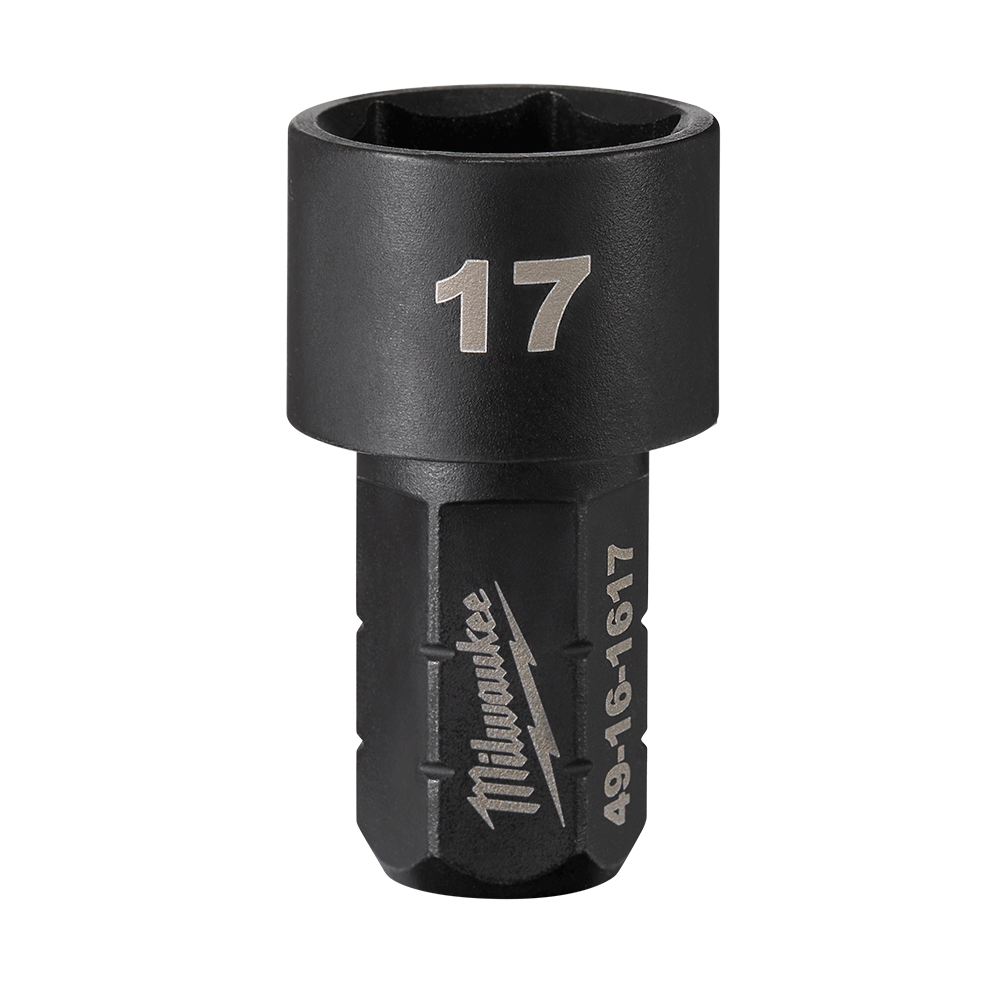 Milwaukee M12 FUEL™ INSIDER 17mm Pass-Through Ratchet Socket Insert (ACCESSORY) - 49161617 - Available at Power Tool Specialists, Carlton, Victoria, Australia.