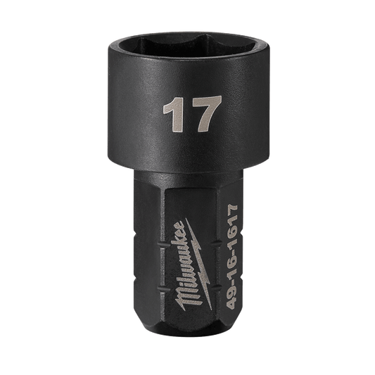 Milwaukee M12 FUEL™ INSIDER 17mm Pass-Through Ratchet Socket Insert (ACCESSORY) - 49161617 - Available at Power Tool Specialists, Carlton, Victoria, Australia.