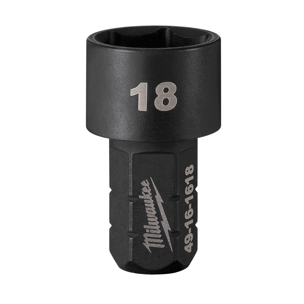 Milwaukee M12 FUEL™ INSIDER 18mm Pass-Through Ratchet Socket Insert (ACCESSORY) - 49161618 - Available at Power Tool Specialists, Carlton, Victoria, Australia.