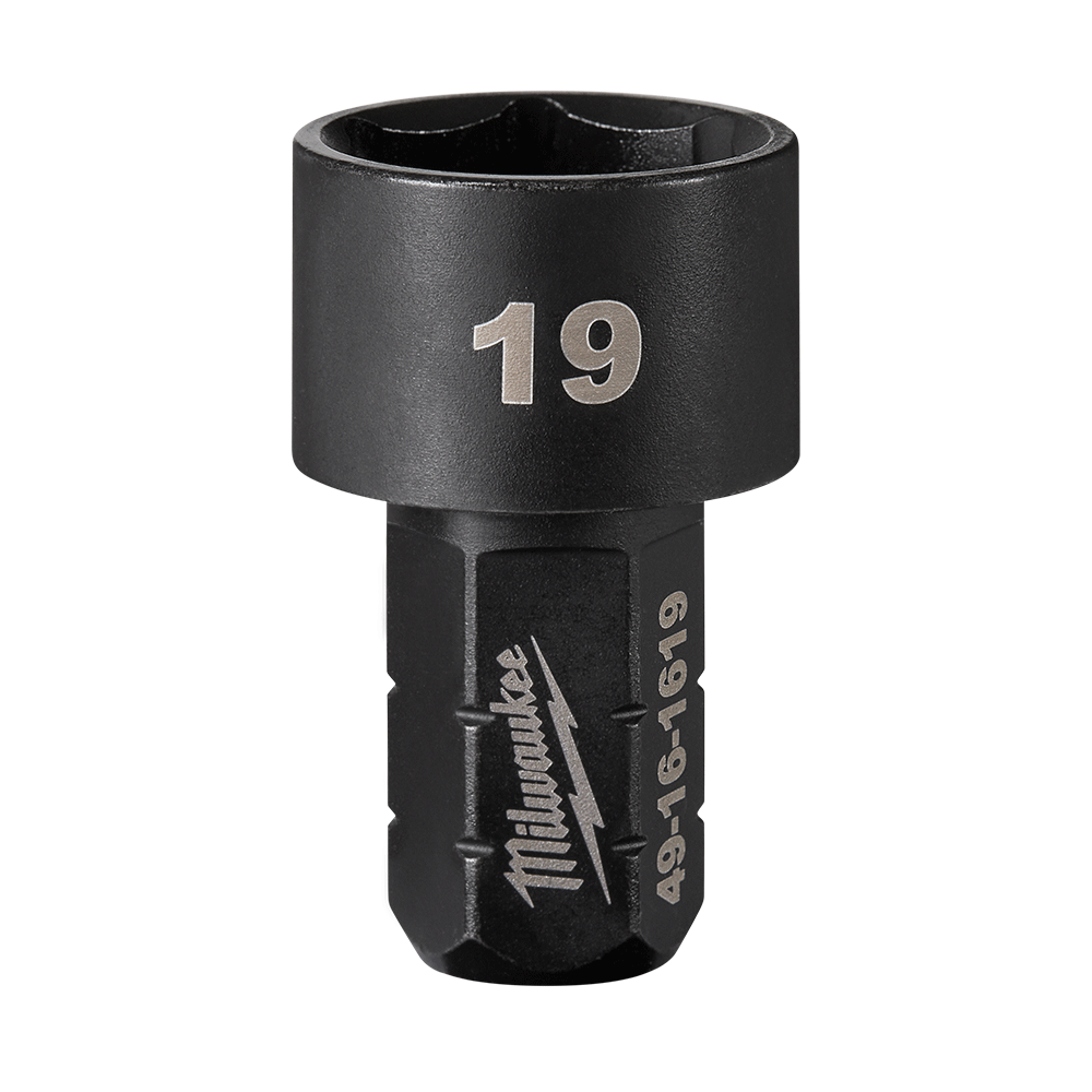Milwaukee M12 FUEL™ INSIDER 19mm Pass-Through Ratchet Socket Insert (ACCESSORY) - 49161619 - Available at Power Tool Specialists, Carlton, Victoria, Australia.