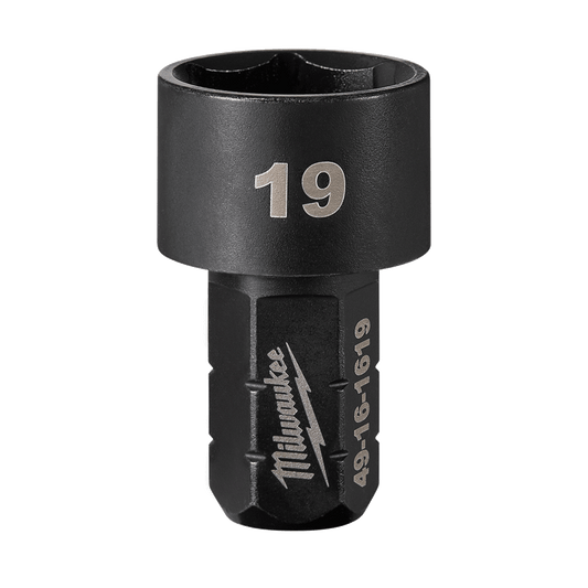 Milwaukee M12 FUEL™ INSIDER 19mm Pass-Through Ratchet Socket Insert (ACCESSORY) - 49161619 - Available at Power Tool Specialists, Carlton, Victoria, Australia.