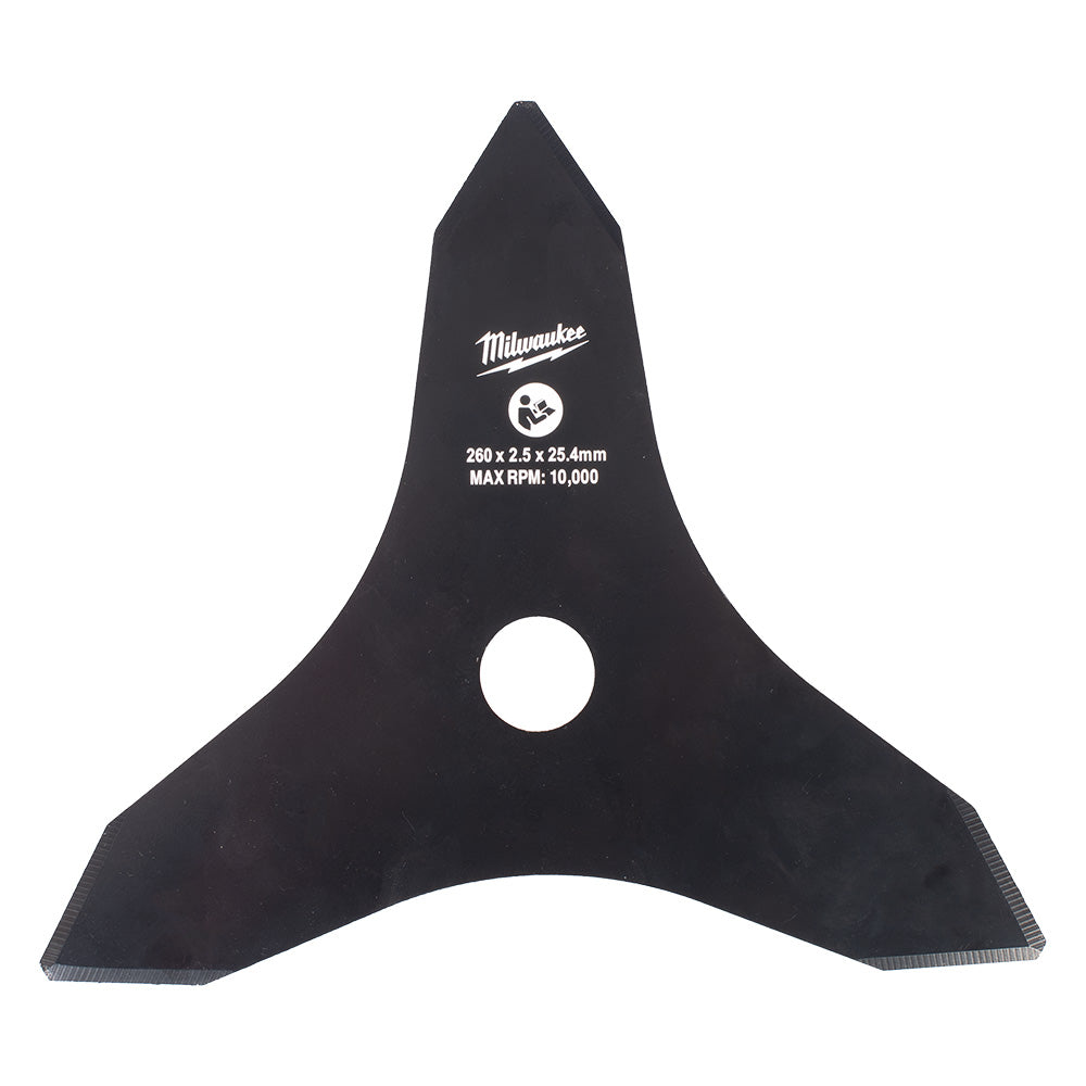 Milwaukee 3 Tooth Brushcutter Knife - 49162731 - Available at Power Tool Specialists, Carlton, Victoria, Australia.