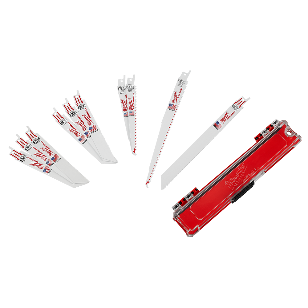 Milwaukee SAWZALL™ Thin Kerf 10-Piece Kit - 49222211 - Available at Power Tool Specialists, Carlton, Victoria, Australia.