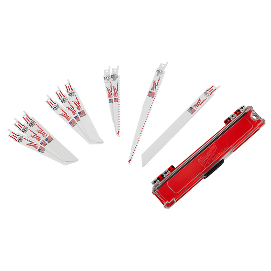 Milwaukee SAWZALL™ Thin Kerf 10-Piece Kit - 49222211 - Available at Power Tool Specialists, Carlton, Victoria, Australia.