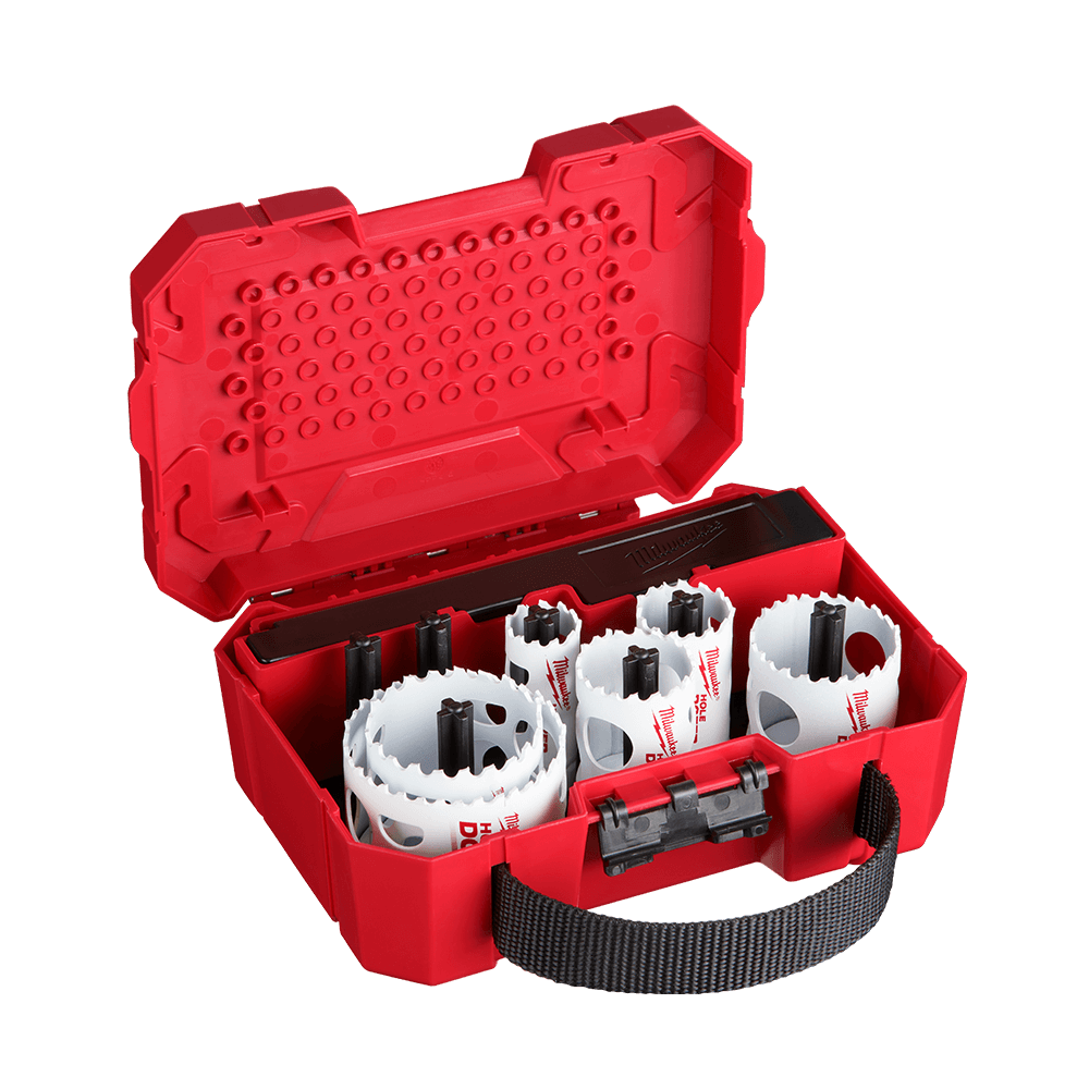 Milwaukee Hole Dozer™ Hole Saw Kit 10 Pce
22mm, 29mm, 35mm, 44mm, 51mm, 64mm, 2 x arbors, 2 x pilot drill - 49224095 - Available at Power Tool Specialists, Carlton, Victoria, Australia.