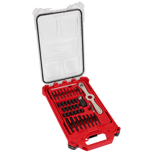 Milwaukee SAE Tap and Die 38PC PACKOUT™ Set - High Carbon Steel - 49225604 - Available at Power Tool Specialists, Carlton, Victoria, Australia.