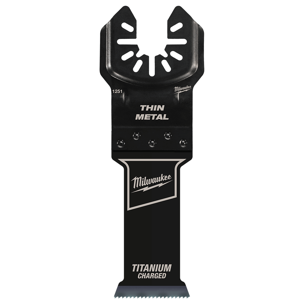 Milwaukee 28mm (1-1/8") Titanium Enhanced Bi-Metal Metal Blade 3PK, Open-Lok™ - 49251253 - Available at Power Tool Specialists, Carlton, Victoria, Australia.