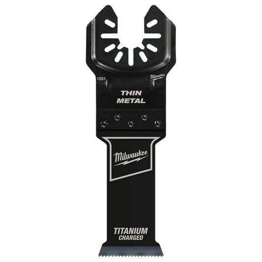 Milwaukee 28mm (1-1/8") Titanium Enhanced Bi-Metal Metal Blade 3PK, Open-Lok™ - 49251253 - Available at Power Tool Specialists, Carlton, Victoria, Australia.