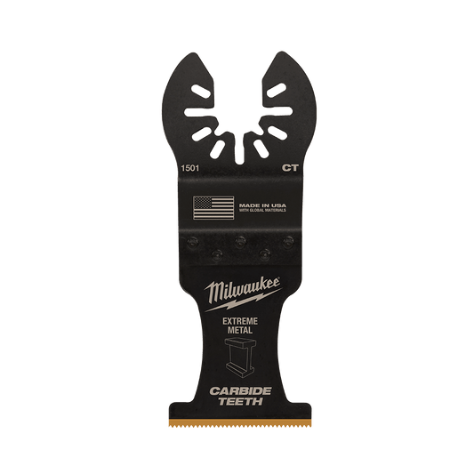 Milwaukee 35mm (1 3/8") Extreme Metal Titanium Enhanced Carbide Teeth Blade, Open-Lok™ - 49251501 - Available at Power Tool Specialists, Carlton, Victoria, Australia.